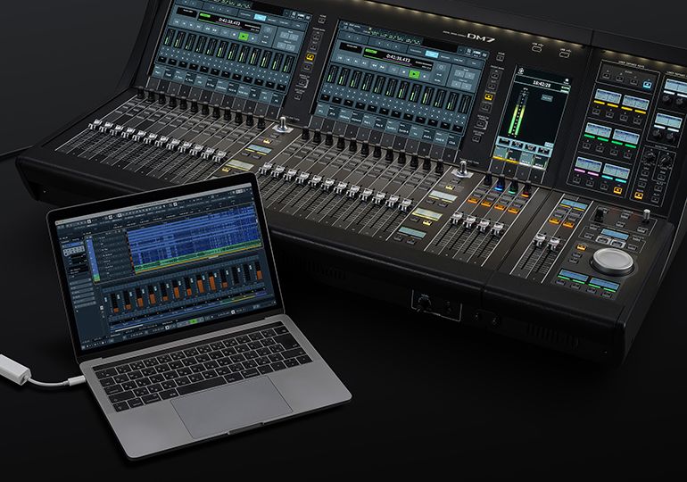 Yamaha Digital Mixing Console DM7: 用于高效音频制作的 DAW 遥控功能